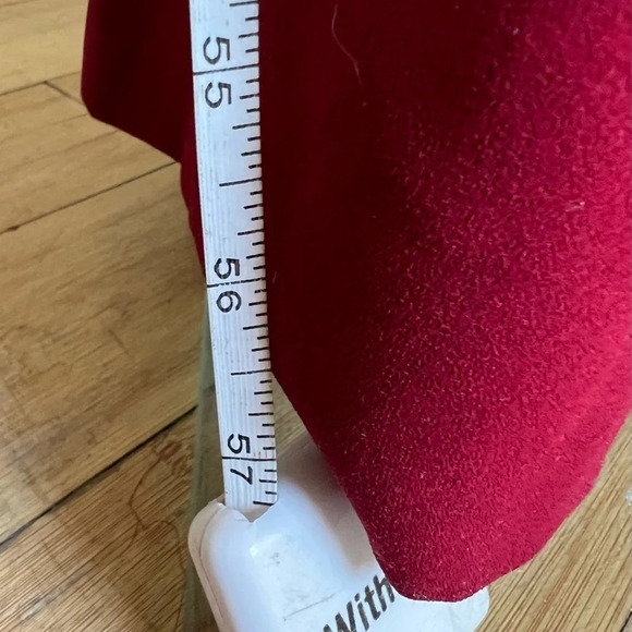 Alice + Olivia Lina Deep V-Neck Sleeveless Wide Leg Red Crepe Jumpsuit Sz Small - Picture 5 of 11